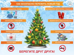 Госпожнадзор информирует: важно помнить о правилах пожарной безопасности в новогодние праздники