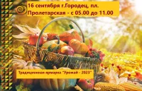 Сельскохозяйственная ярмарка-продажа "Урожай-2023" пройдёт в Городце 16 сентября
